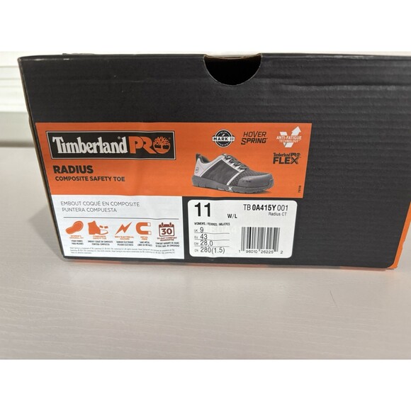 Timberland Pro Radius Composite Toe Work Shoe Black Womens Size 11W - Picture 8 of 8